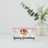 犬 | サロン鋏 | グリッター輝 名刺 (スタンド正面)