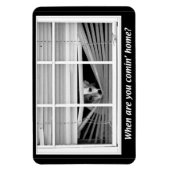 犬 – ジャック・ラッシェル – いつ帰るの？ マグネット (縦)