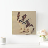 犬 スクエア壁時計 (ホーム)