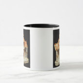 (犬)スタッフォードのコテッジ、c. 1860年 マグカップ (中央)