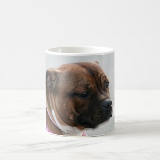 （犬）スタッフォードのブルテリアのマグ コーヒーマグカップ (中央)