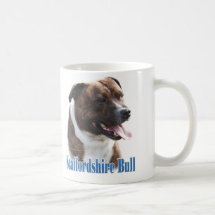 (犬)スタッフォードのブルテリアの名前 コーヒーマグカップ