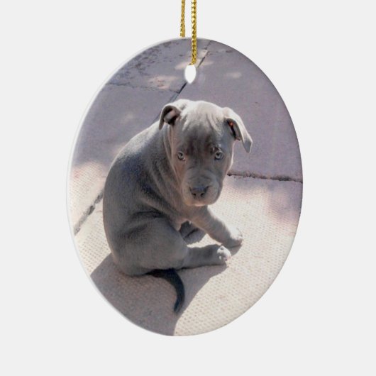 （犬）スタッフォードのブルテリアのloのための完全なギフト セラミックオーナメント (右)