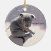 (犬)スタッフォードのブルテリアのloのための完全なギフト セラミックオーナメント (裏面)
