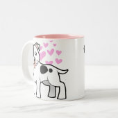 （犬）スタッフォードのブルテリア愛 ツートーンマグカップ (正面左)