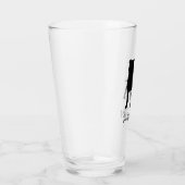 (犬)スタッフォードのブルテリア犬のシルエットStaffy タンブラーグラス (右)