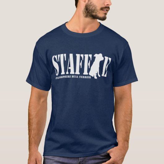 （犬）スタッフォードのブルテリア-子犬のワイシャツ Tシャツ (正面)