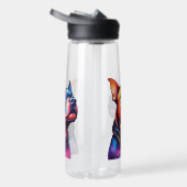 （犬）スタッフォードカラフルブル・テリアポップ・アートの・アート ウォーターボトル (右面)