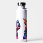 （犬）スタッフォードカラフルブル・テリアポップ・アートの・アート ウォーターボトル (左面)