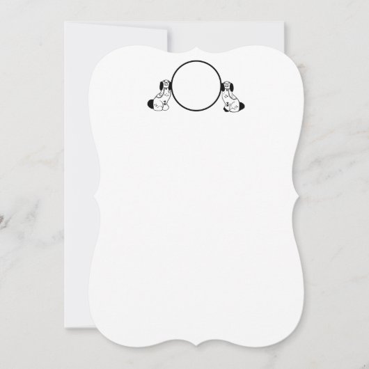 （犬）スタッフォードチノワイセリードッグノートカード 招待状 (正面)