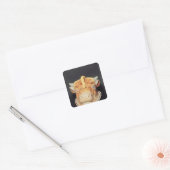 （犬）スタッフォードチーズの牛の形をした料理 スクエアシール (封筒)