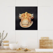 (犬)スタッフォードチーズの牛の形をした料理 ポスター (キッチン)