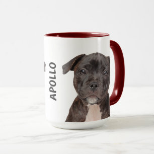 （犬）スタッフォードテリアのパーソナライズされたマグカップ マグカップ