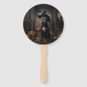 （犬）スタッフォードテリアパンプキンズハロウィンホラー ハンドファン (正面)