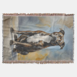 （犬）スタッフォードテリアポートレート スローブランケット