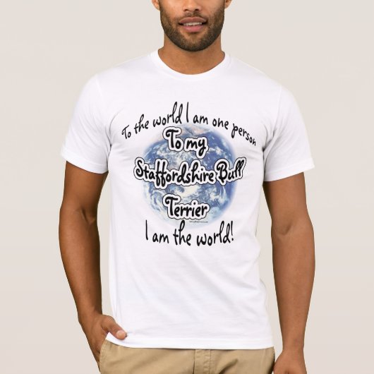 （犬）スタッフォードテリアワールド2 Tシャツ (正面)