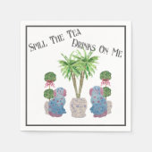 (犬)スタッフォードドッグズチノイスリージンジャージャールジャー昼寝 スタンダードカクテルナプキン (正面)