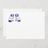 （犬）スタッフォードドッグノートカードと固定 招待状 (正面/裏面)