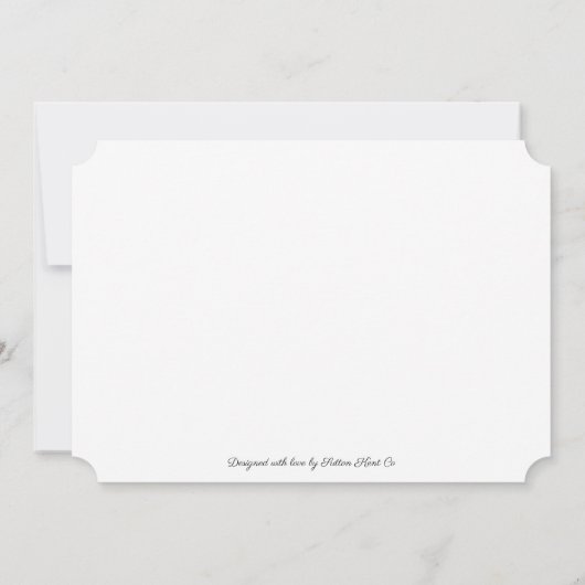 (犬)スタッフォードドッグノートカードと固定 招待状 (裏面)