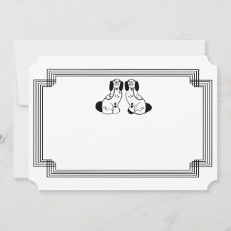 （犬）スタッフォードドッグノートカードと固定 招待状