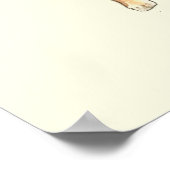 （犬）スタッフォードブルテリアおもしろいウォーターカラードッグアート ポスター (角)