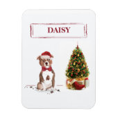 （犬）スタッフォードブルテリアおもしろいクリスマスドッグ マグネット (縦)