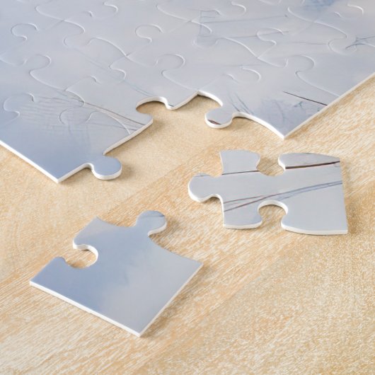 （犬）スタッフォードブルテリアそれを雪のクリスマスに任せる ジグソーパズル (側面)