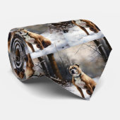 (犬)スタッフォードブルテリアそれを雪のクリスマスに任せる ネクタイ (ロール)