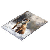 （犬）スタッフォードブルテリアそれを雪のクリスマスに任せる ノートブック (左側)