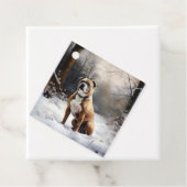 （犬）スタッフォードブルテリアそれを雪のクリスマスに任せる フェイバータグ (インサイチュ)