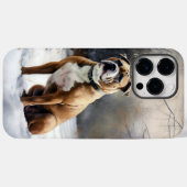 (犬)スタッフォードブルテリアそれを雪のクリスマスに任せる Case-Mate iPhoneケース (裏面 (横))