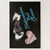 (犬)スタッフォードブルテリアアイズ無地のカラー ジグソーパズル (縦)