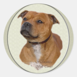 (犬)スタッフォードブルテリアギフト ラウンドシール