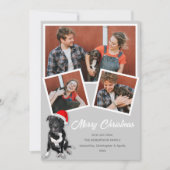 （犬）スタッフォードブルテリアクリスマスカスタム写真 シーズンカード (正面)