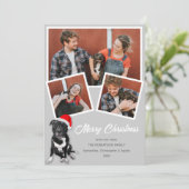 （犬）スタッフォードブルテリアクリスマスカスタム写真 シーズンカード (スタンド正面)