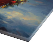 (犬)スタッフォードブルテリアクリスマスフェスティバル カッティングボード (角)