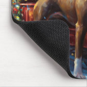 (犬)スタッフォードブルテリアクリスマスフェスティバル マウスパッド (コーナー)