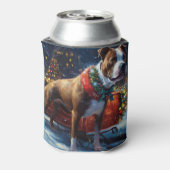 （犬）スタッフォードブルテリアクリスマスフェスティバル 缶クーラー (缶裏面)