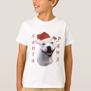(犬)スタッフォードブルテリアサンタポーズ Tシャツ