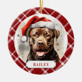 （犬）スタッフォードブルテリアセラミックスサークルオーナメント セラミックオーナメント (正面)