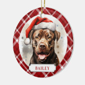 （犬）スタッフォードブルテリアセラミックスサークルオーナメント セラミックオーナメント (左)