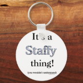 （犬）スタッフォードブルテリアテ キーホルダー (正面)