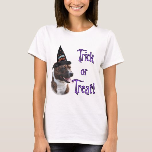 (犬)スタッフォードブルテリアトリック Tシャツ (正面)