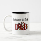 (犬)スタッフォードブルテリアパパマグ ツートーンマグカップ (左)