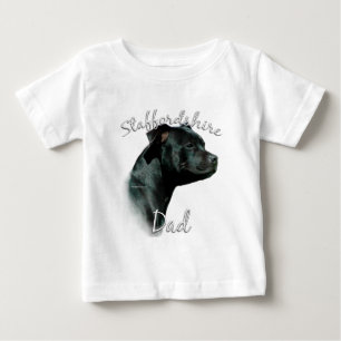 (犬)スタッフォードブルテリアパパ2 ベビーTシャツ