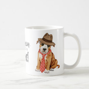 (犬)スタッフォードブルテリアパパ コーヒーマグカップ