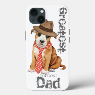 （犬）スタッフォードブルテリアパパ iPhone 13ケース