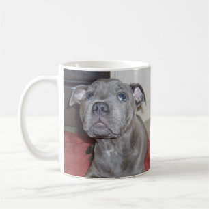 (犬)スタッフォードブルテリアパピーソーキー顔、 コーヒーマグカップ