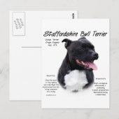 （犬）スタッフォードブルテリアヒストリデザイン ポストカード (正面/裏面)