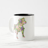 (犬)スタッフォードブルテリアフローラ ツートーンマグカップ (正面左)